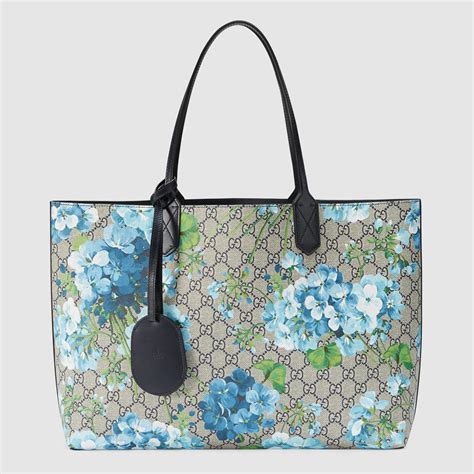 gucci purse with blue flowers